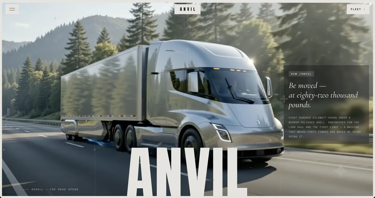 Studio · Anvil: motion website